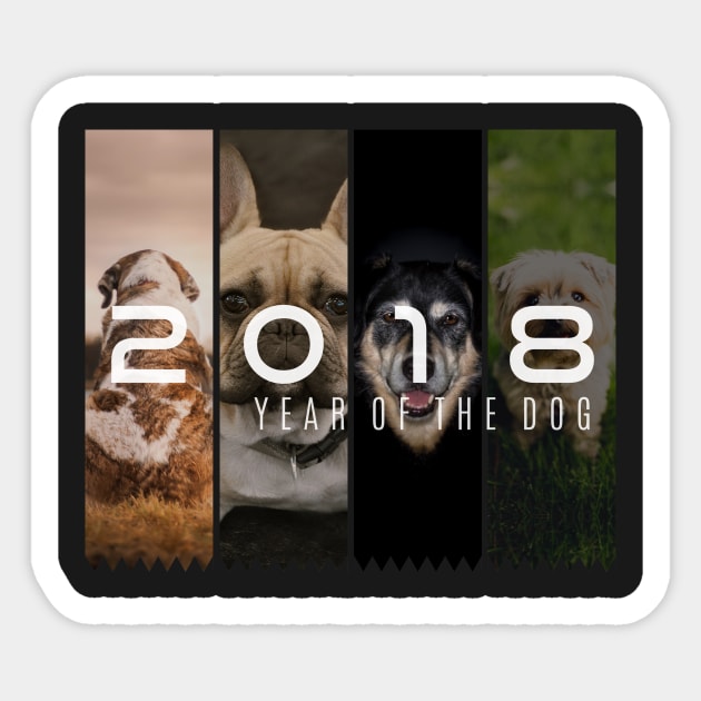 2018 Year Of The Dog Sticker by soaktrendingworld